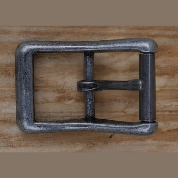Boucle à rouleau pour sangle de 25 mm finition argent vieilli