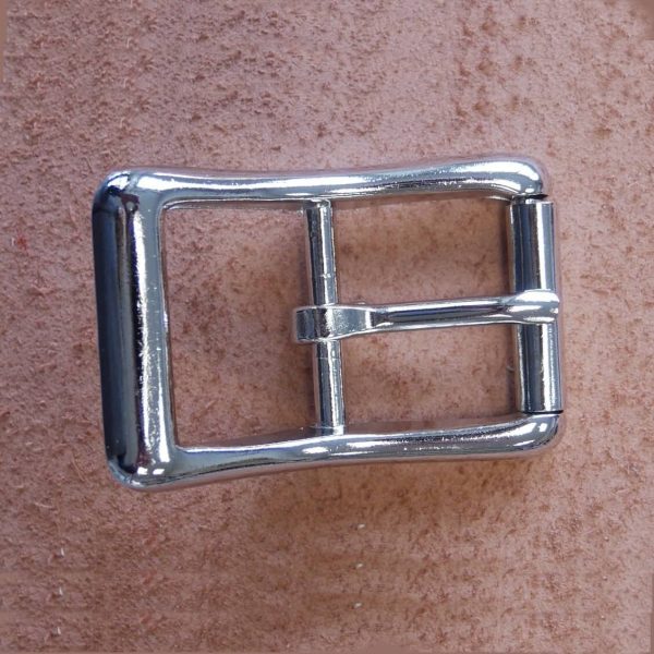 Boucle à rouleau pour sangle de 25 mm finition nickel