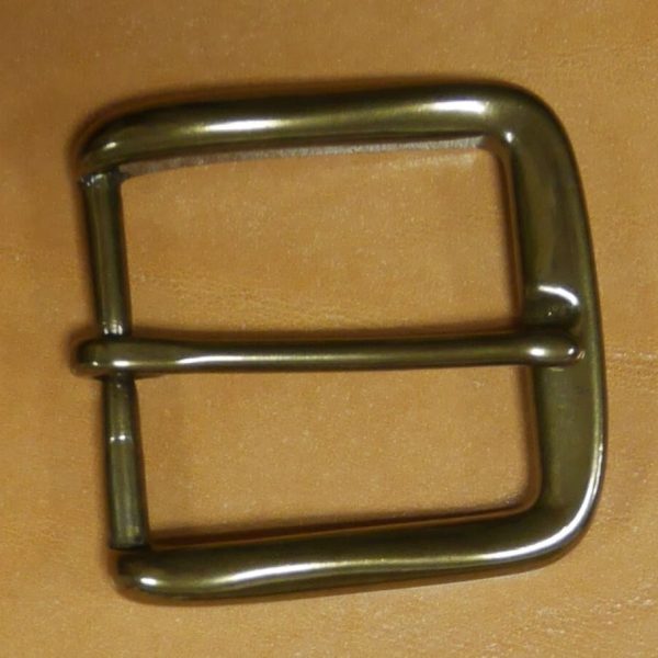 Boucle laiton massif finition vieux laiton 40 mm