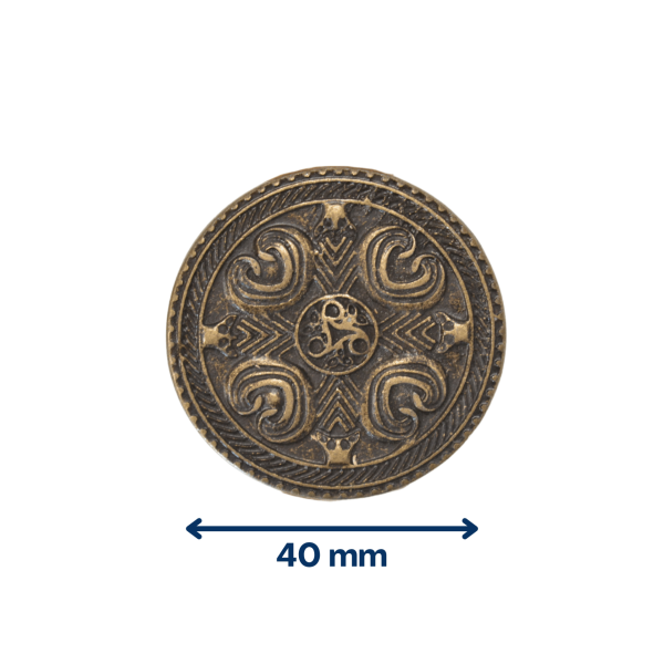 Bouclier celtique laiton vieilli