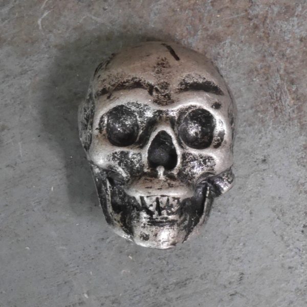 Concho Crâne XL Vieil Argent