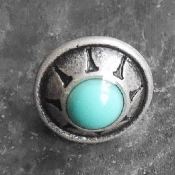 Concho rond natif turquoise petit