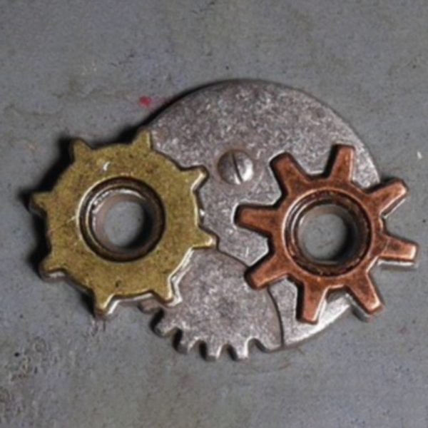 Concho steampunk double engrenage