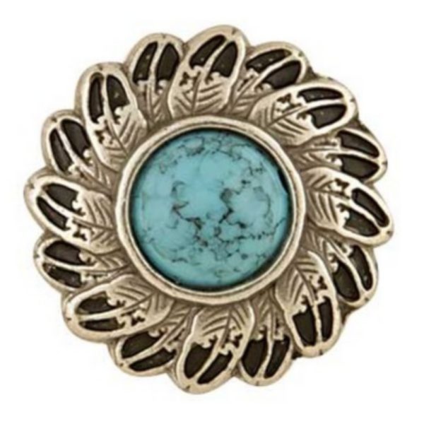 Concho turquoise plume