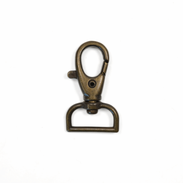 Mousqueton – Vieux laiton – 18 mm