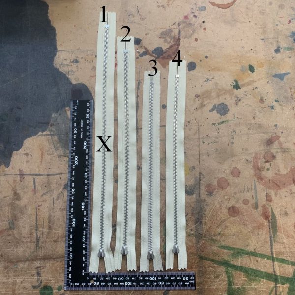 Fermetures à glissières beige n°1 39cm