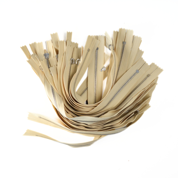 [FIN DE SÉRIE] Lot Fermetures à glissières – Beige 29,5 cm