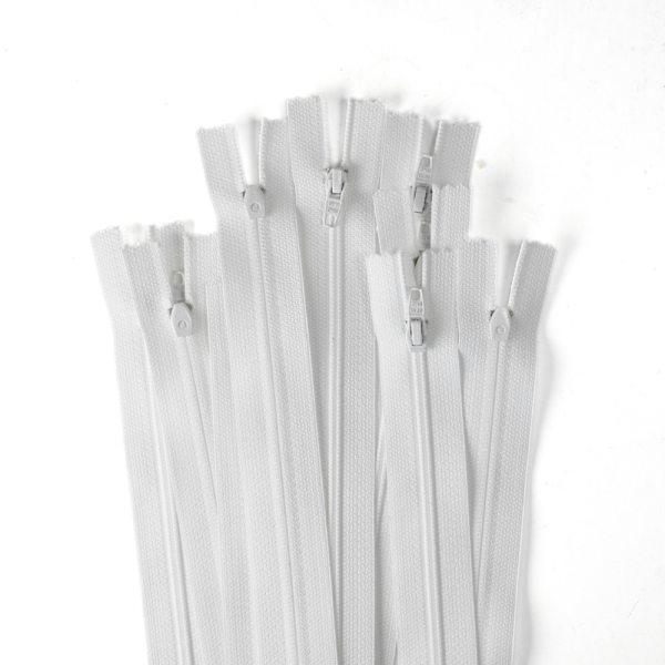 [FIN DE SÉRIE] Lot Fermetures à glissières – Blanche 25 cm