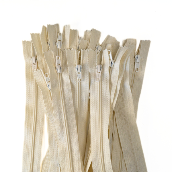 [FIN DE SÉRIE] Lot Fermetures à glissières – Beige 18 cm