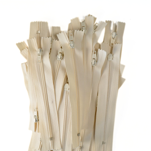 [FIN DE SÉRIE] Lot Fermetures à glissières – Beige 15 cm