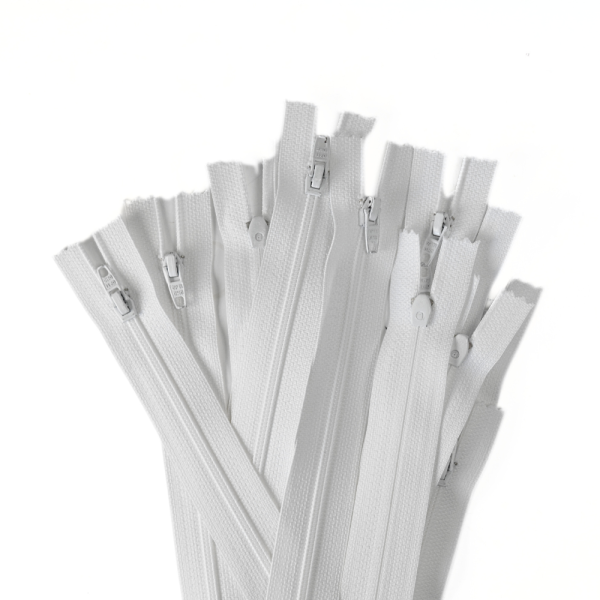 [FIN DE SÉRIE] Lot Fermetures à glissières – Blanche 15 cm