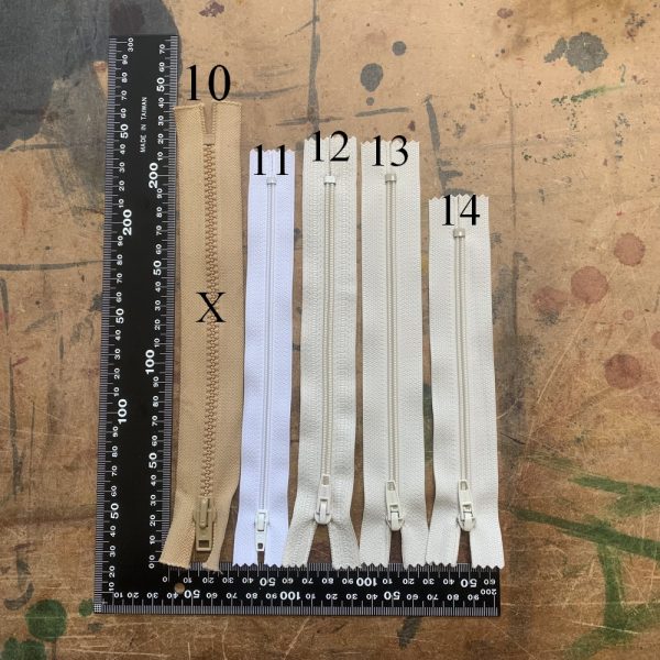 Fermetures à glissières beige n°10 20cm