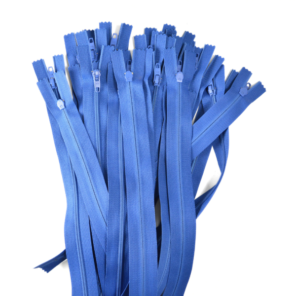 [FIN DE SÉRIE] Lot Fermetures à glissières – Bleu 25 cm