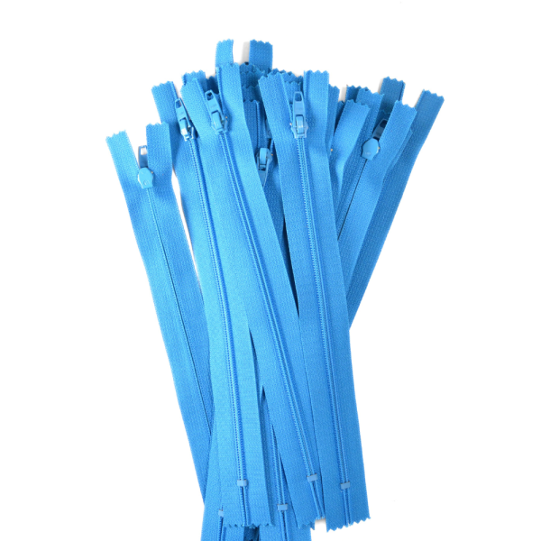 [FIN DE SÉRIE] Lot Fermetures à glissières – Bleu 20 cm