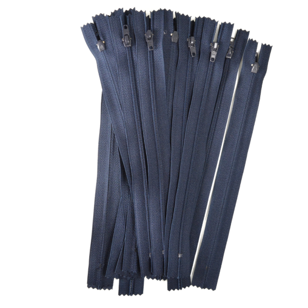 [FIN DE SÉRIE] Lot Fermetures à glissières – Bleu 20 cm