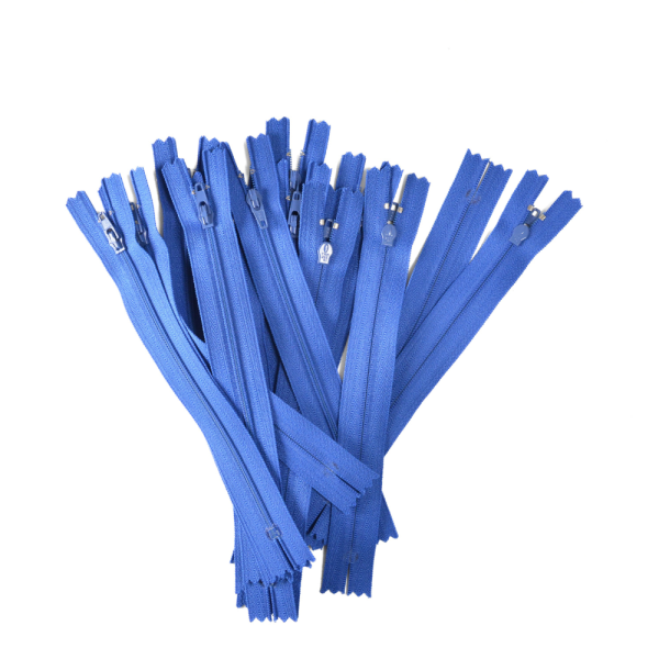 [FIN DE SÉRIE] Lot Fermetures à glissières – Bleu 18 cm