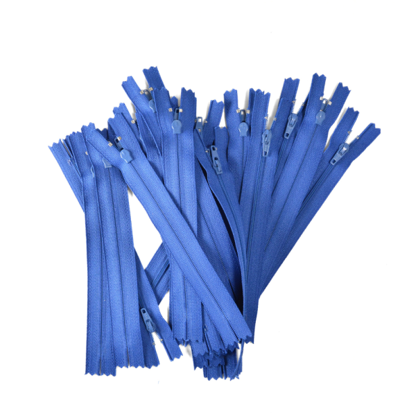 [FIN DE SÉRIE] Lot Fermetures à glissières – Bleu 16 cm