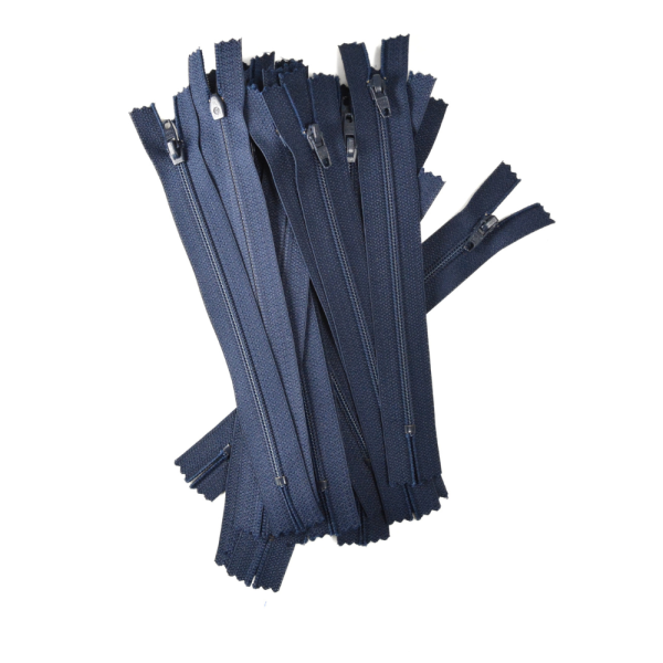 [FIN DE SÉRIE] Lot Fermetures à glissières – Bleu 15 cm