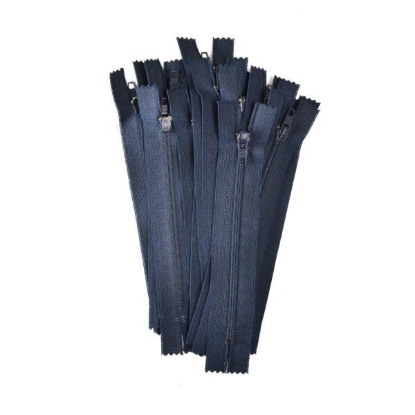 [FIN DE SÉRIE] Lot Fermetures à glissières – Bleu 15 cm