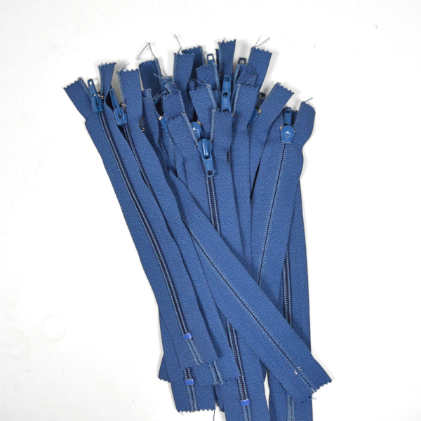 [FIN DE SÉRIE] Lot Fermetures à glissières – Bleu 17 cm
