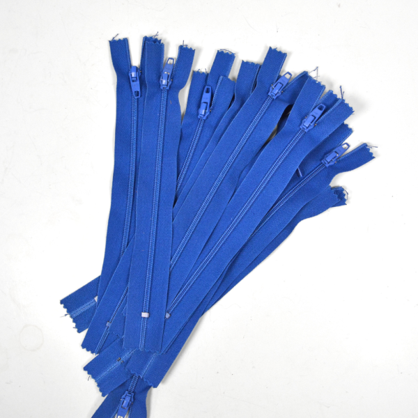 [FIN DE SÉRIE] Lot Fermetures à glissières – Bleu 19 cm