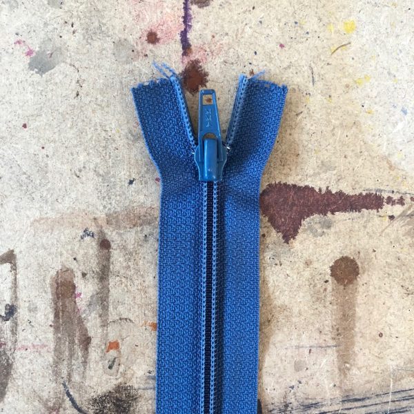 Fermeture à glissière bleu, YKK 19 cm
