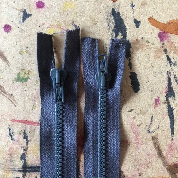 Lot de 2 fermetures à glissière grise, SALMI 50 cm