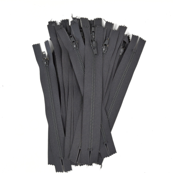 [FIN DE SÉRIE] Lot Fermetures à glissières – Gris 19 cm
