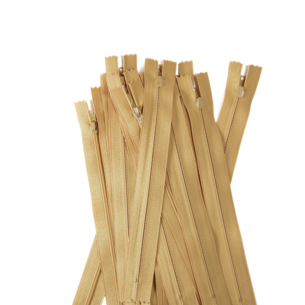 [FIN DE SÉRIE] Lot Fermetures à glissières – Beige 18 cm