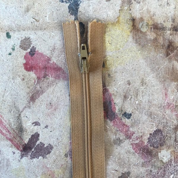 Fermeture à glissière jaune/orange, YKK 14 cm
