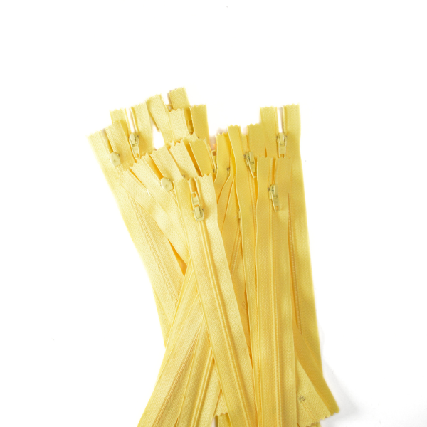 [FIN DE SÉRIE] Lot Fermetures à glissières – Jaune 18 cm