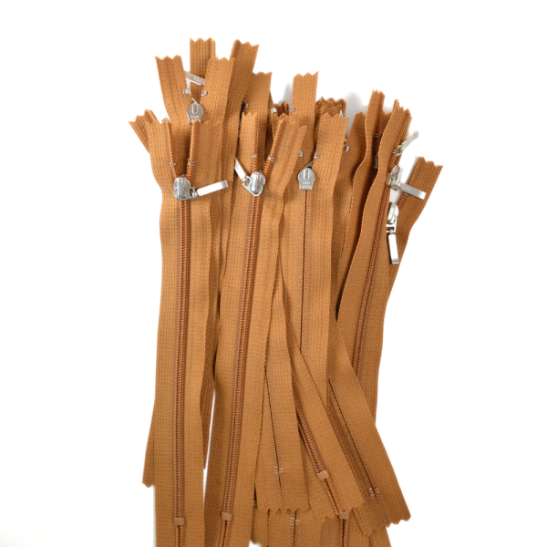 [FIN DE SÉRIE] Lot Fermetures à glissières – Marron 20 cm