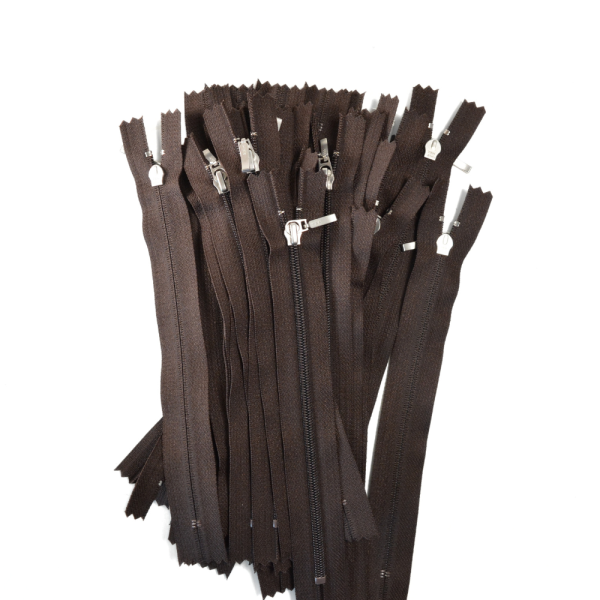 [FIN DE SÉRIE] Lot Fermetures à glissières – Marron 20 cm