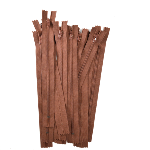 [FIN DE SÉRIE] Lot Fermetures à glissières – Marron 20 cm