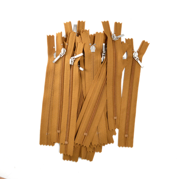 [FIN DE SÉRIE] Lot Fermetures à glissières – Marron 16 cm