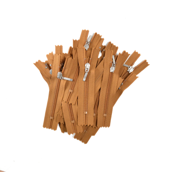 [FIN DE SÉRIE] Lot Fermetures à glissières – Marron 10 cm