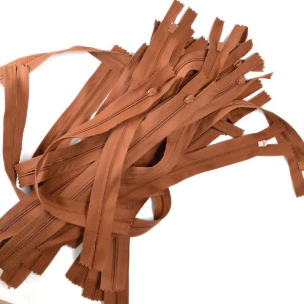 [FIN DE SÉRIE] Lot Fermetures à glissières – Marron 25 cm