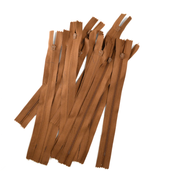 [FIN DE SÉRIE] Lot Fermetures à glissières – Marron 20 cm