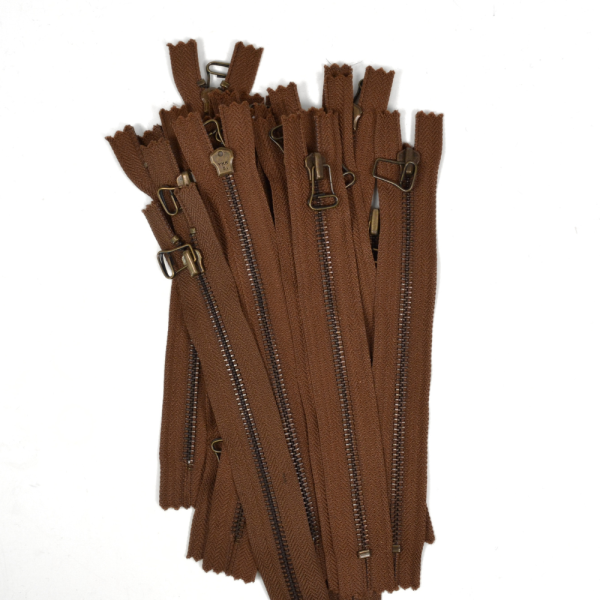 [FIN DE SÉRIE] Lot Fermetures à glissières – Marron 19 cm