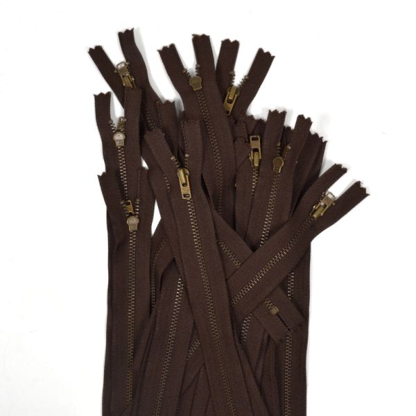 [FIN DE SÉRIE] Lot Fermetures à glissières – Marron 20 cm