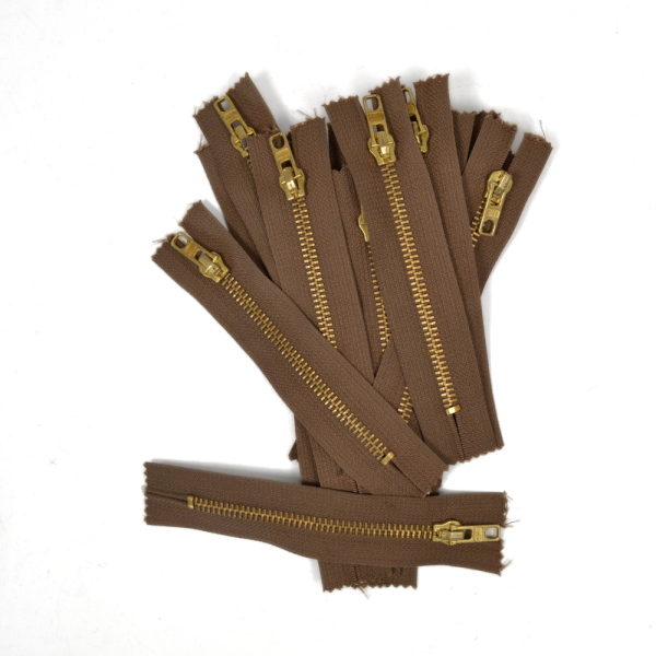 [FIN DE SÉRIE] Lot Fermetures à glissières – Marron 12 cm