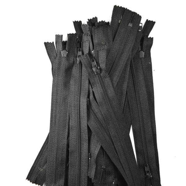 [FIN DE SÉRIE] Lot Fermetures à glissières – Noir 22 cm