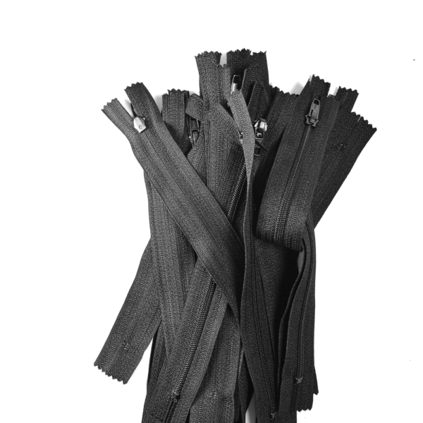 [FIN DE SÉRIE] Lot Fermetures à glissières – Noir 20 cm