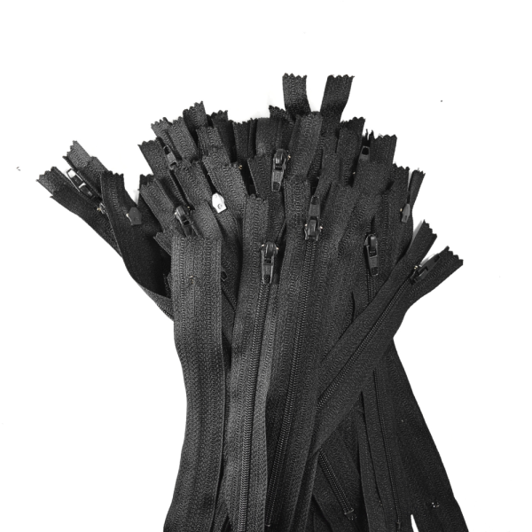 [FIN DE SÉRIE] Lot Fermetures à glissières – Noir 18 cm