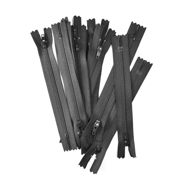 [FIN DE SÉRIE] Lot Fermetures à glissières – Noir 15 cm