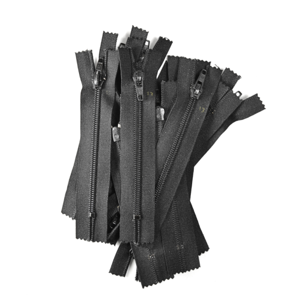 [FIN DE SÉRIE] Lot Fermetures à glissières – Noir 13 cm