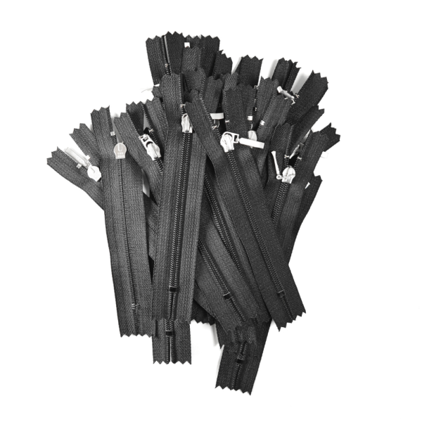 [FIN DE SÉRIE] Lot Fermetures à glissières – Noir 12,5 cm