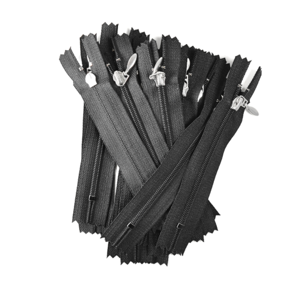 [FIN DE SÉRIE] Lot Fermetures à glissières – Noir 12,5 cm