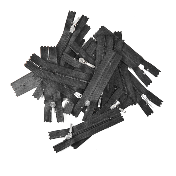 [FIN DE SÉRIE] Lot Fermetures à glissières – Noir 10 cm