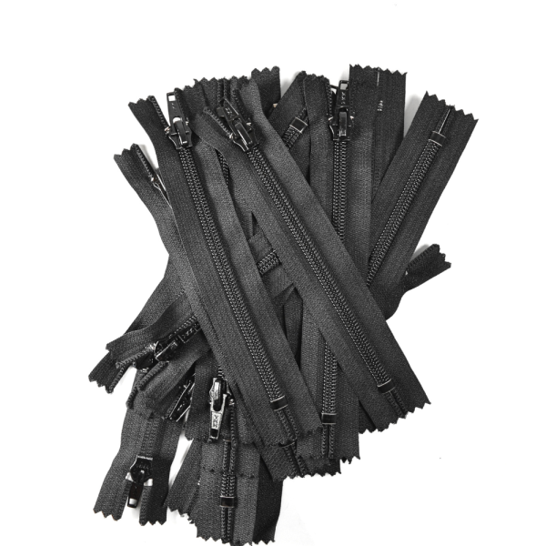 [FIN DE SÉRIE] Lot Fermetures à glissières – Noir 16 cm